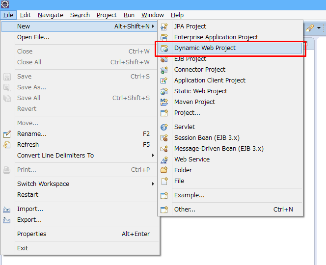 Eclipse Create Dynamic Web Project